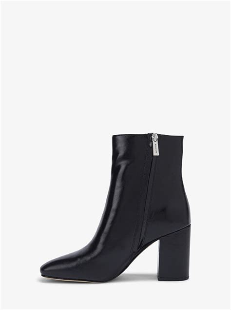 michael michael kors perla leather ankle boot